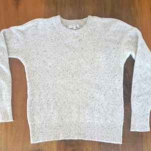 MADEWELL 100% Cashmere Sweater XS S gray flecked oatmeal warm Soft